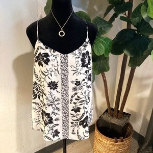 COPY - Ann Taylor LOFT Black and White Floral Top